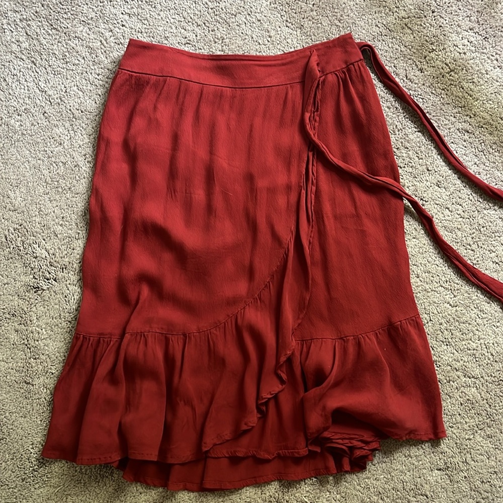 LOFT Faux Wrap Skirt - Picture 2 of 5